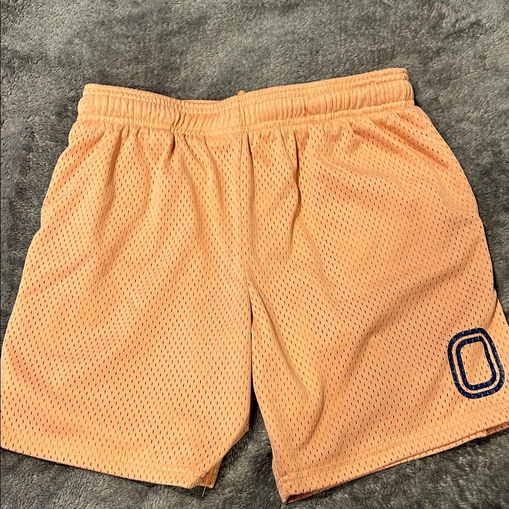 Kids Peach Mesh Shorts